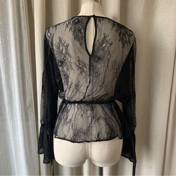 BLACK NO NAME LACE WHIMSIGOTH BLOUSE - Picture 6 of 8